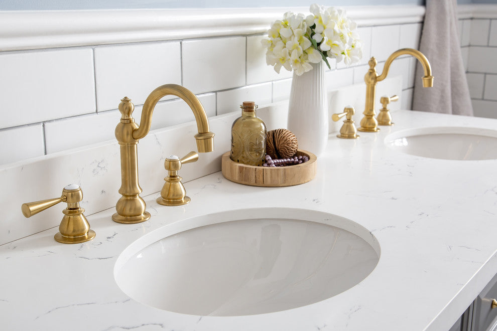 60" Palace Collection With Hardware, Satin Brass Finish, Cashmere Gray, F2-0012
