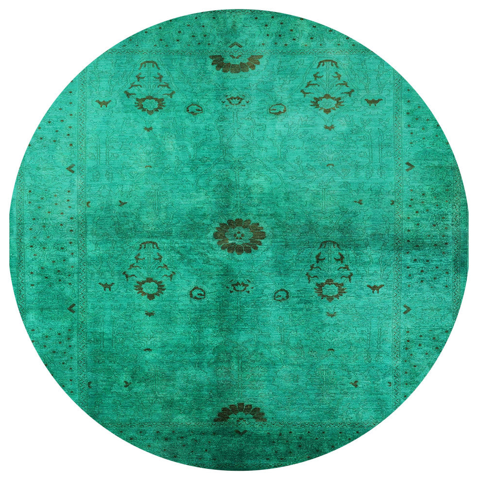 Ahgly Company Indoor Round Mid-Century Modern Area Rugs, 7' Round