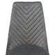 Vogue 2 Dining Chairs With Silver Metal Base, Gray Velvet