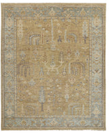Weave & Wander Irie Gold/Light Blue 3'6"x5'6" Hand Knotted Area Rug