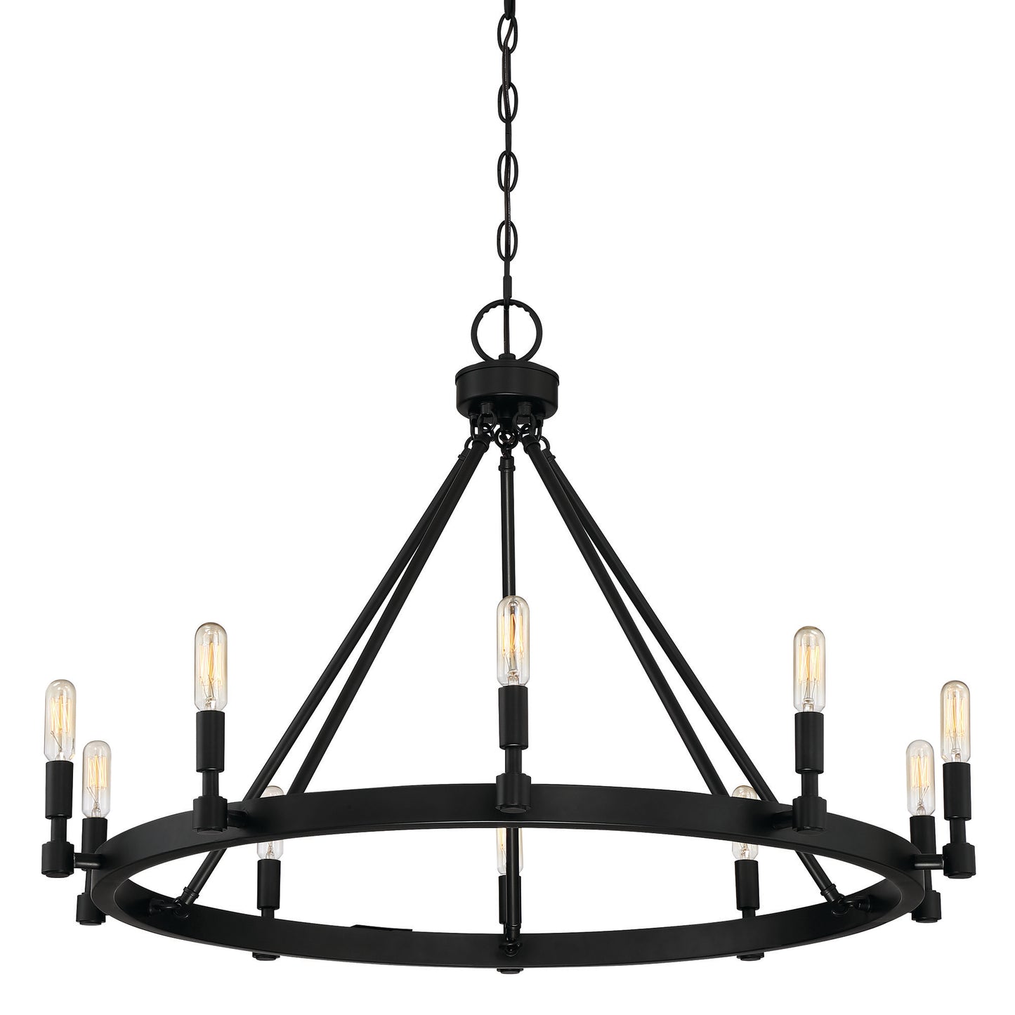 Fiora 10-Light Chandelier, Black