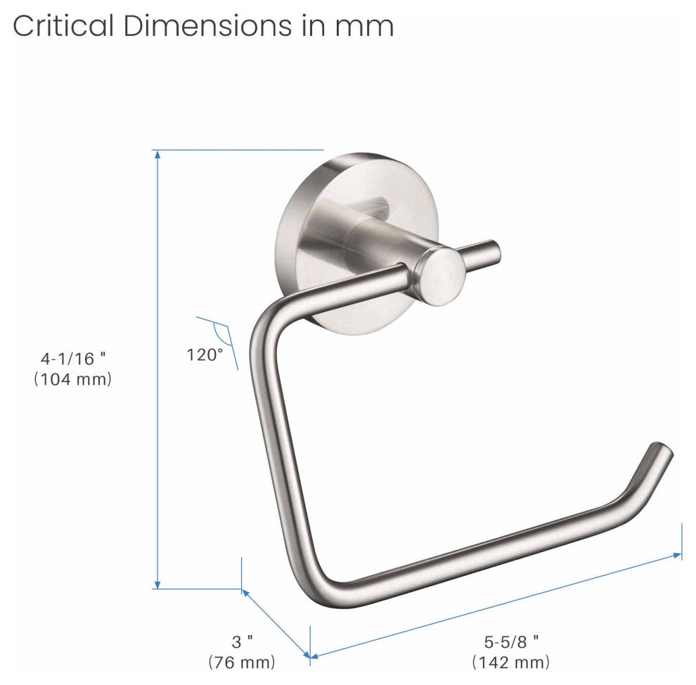 Circular Toilet Paper Holder, Brushed Nickel