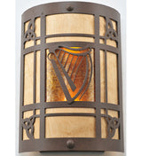 9W Celtic Harp Wall Sconce