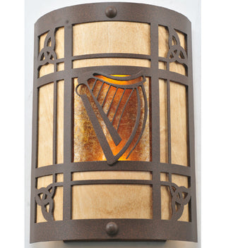 9W Celtic Harp Wall Sconce