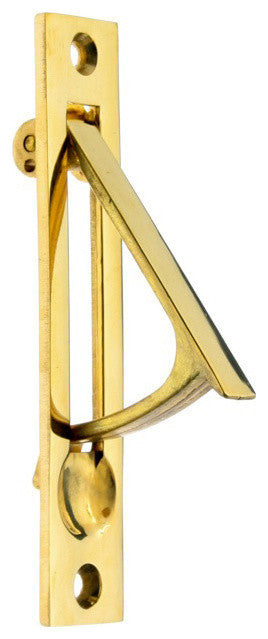 Genuine Solid Brass 4" Edge Pull, Polished Brass