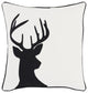 Surya Holiday HOLI-7244 18"x18" Pillow Kit, Black/Ivory