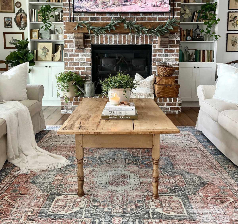 Hauteloom Rosman Distressed Washable Rug, 2'7"x18' Runner
