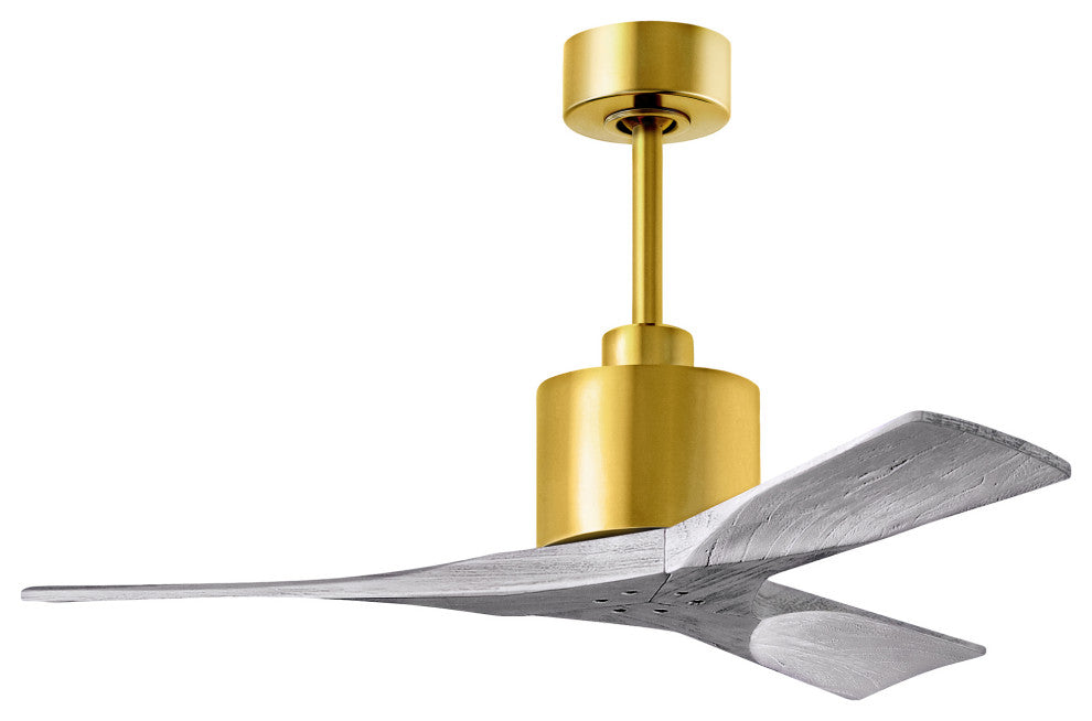 Nan Ceiling Fan, Brushed Brass/Barnwood Tone, 42