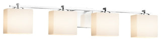 Fusion Era 4-Light Bath Bar, Rectangle, Chrome, Opal, LED