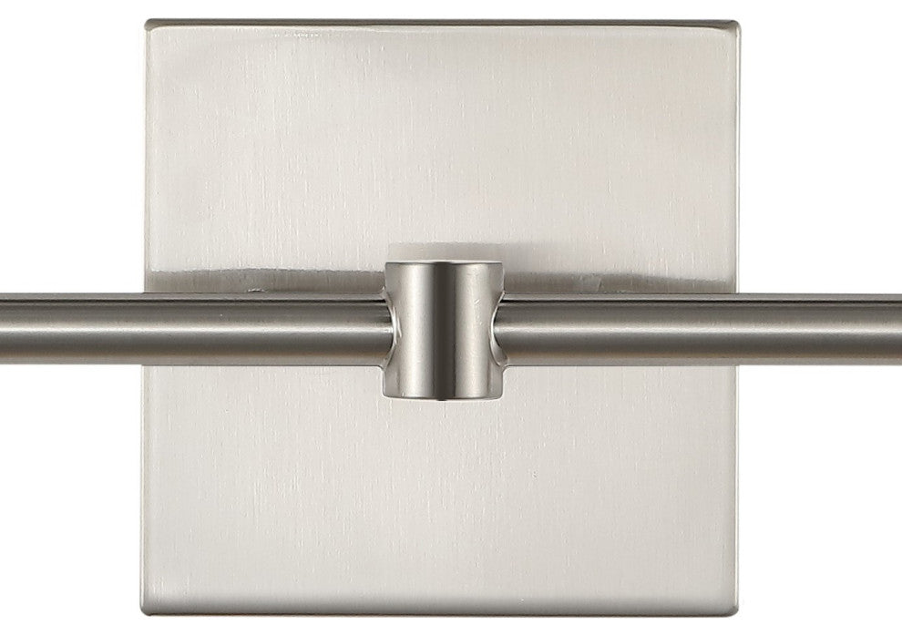 Cato 13.5" 2-Light Modern Farmhouse Iron/Glass Vanity, Oil Rubbed Bronze/Clear