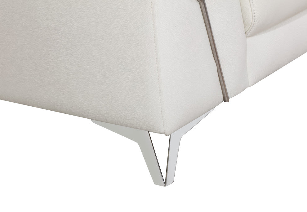 Lazio Contemporary Genuine Italian Leather Sofa White