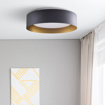 Lynch Black and Gold Flush Mount Ceiling Light