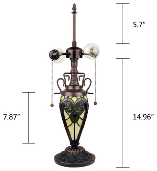Liaison Victorian-Style 3 Light Double Lit Table Lamp 16" Wide