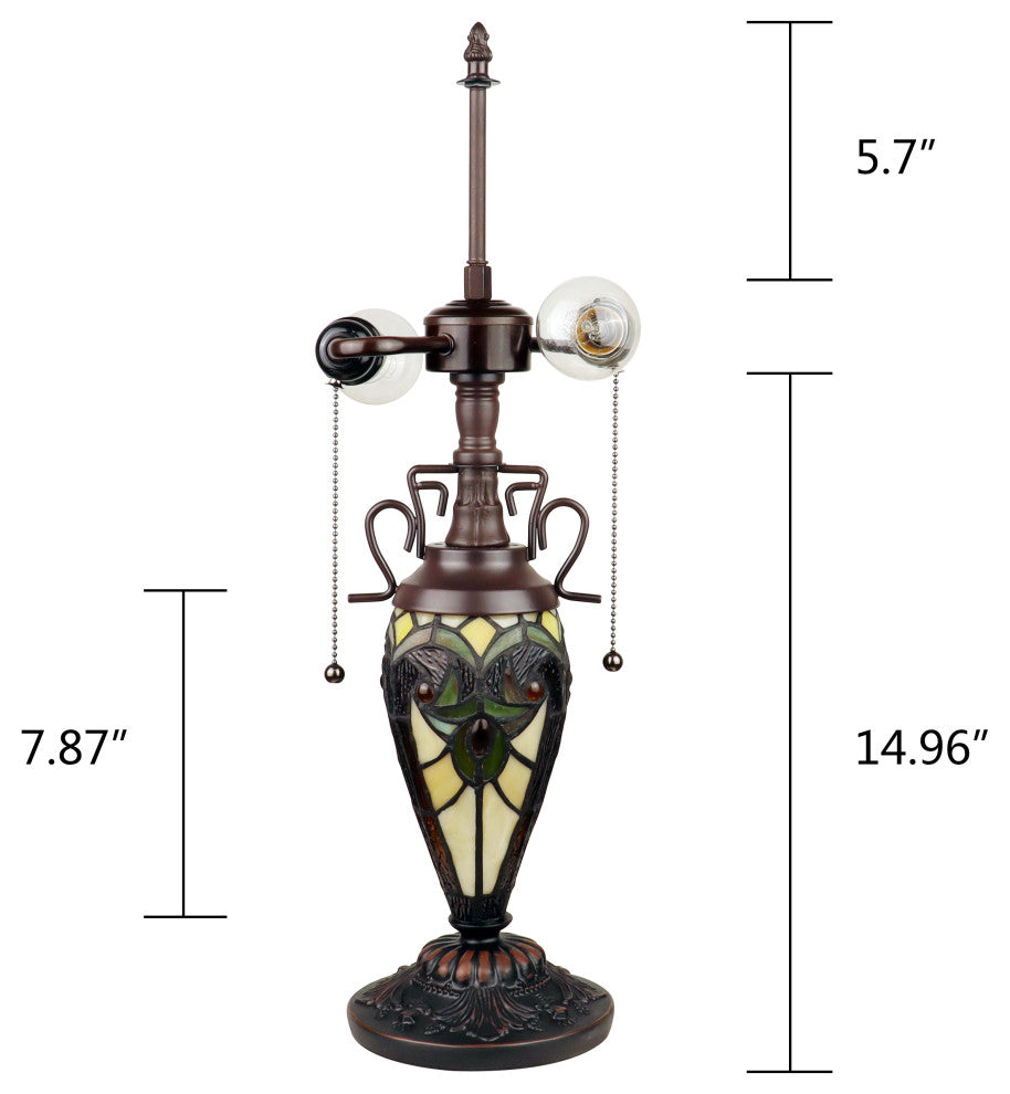 Liaison Victorian-Style 3 Light Double Lit Table Lamp 16" Wide