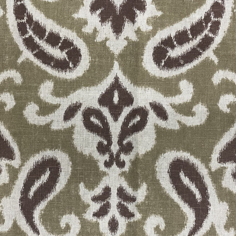 Plutus Shoshone Valley Brown Ikat Luxury Outdoor/Indoor Throw Pillow, Double Sided  18" X 18"