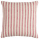 Red Natural Ticking Stripe Throw Pillow