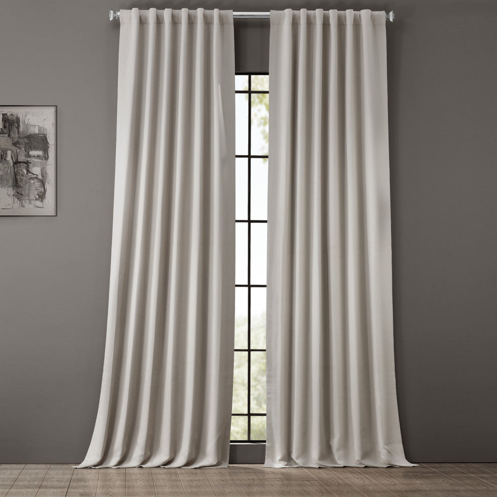 Room Darkening Curtain Panel Pair, Alabaster Beige, 50"x84"
