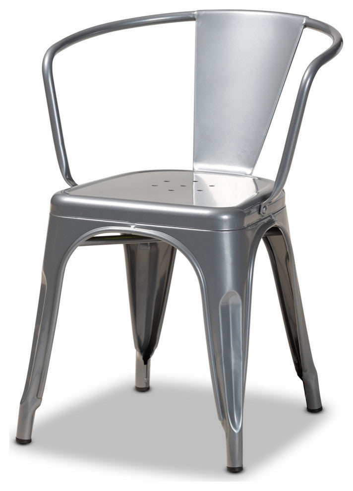 Lianne Industrial 4-Piece Dining Chairs, Gray