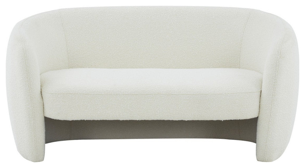Safavieh Couture Zhao Curved Loveseat, Ivory
