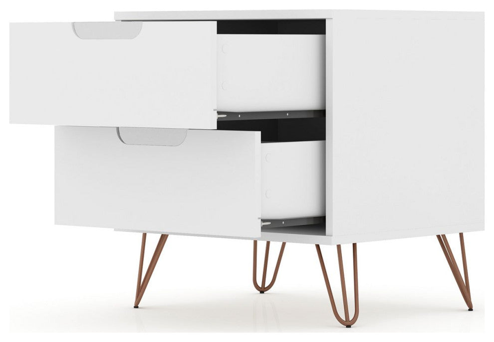 Rockefeller Dresser and Nightstand Set in Tatiana Midnight Blue