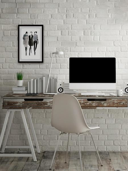 "Mode Noir" Framed Painting Print, 24"x36"