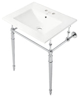 Fauceture KVPB24187W4CP 24" Console Sink, Legs, 4", 3 Hole