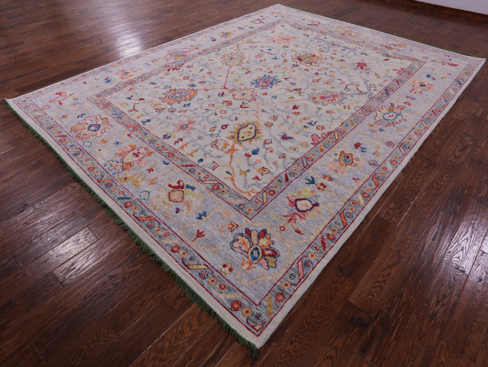 9' 3" X 12' 3" Turkish Oushak Handmade Wool Rug - Q16075