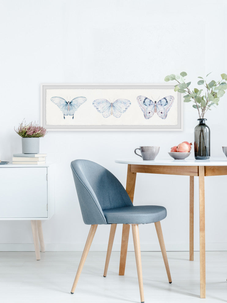 "Butterfly Madness" Framed Painting Print, 45x15