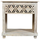 Manny 1-Drawer Solid Wood Nightstand, a Distressed White Finish