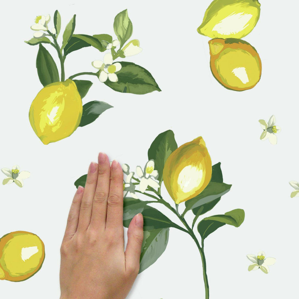 Green & Yellow & White Lemon Wall Decals