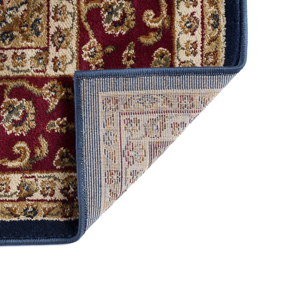 Sariya Transitional Oriental Navy Rectangle Area Rug, 9' x 12'