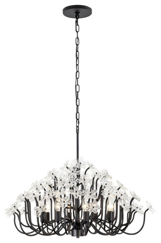 Wildflower 8-Lt Chandelier - Matte Black