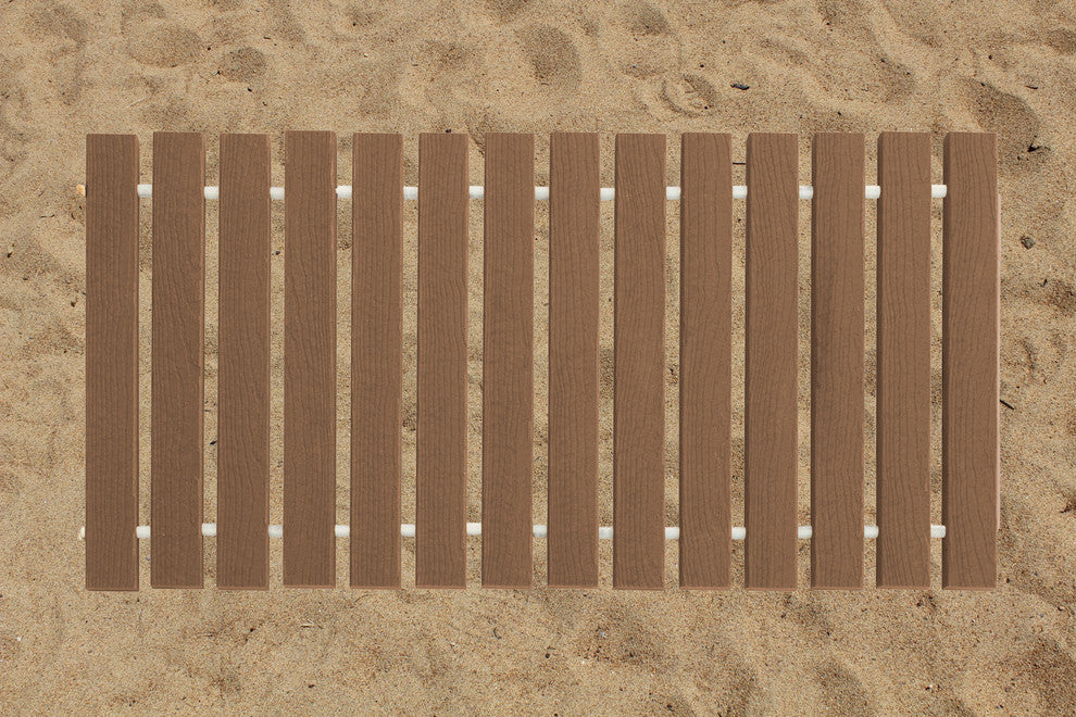 Roll-Up Boardwalk Composite Deck Board, Weathered Wood, 4'x8'