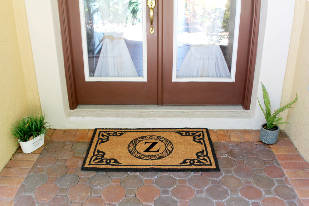 A1HC First Impression Geneva Monogrammed Entry Doormat 24"x39", Z