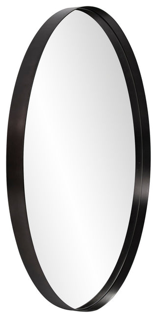Howard Elliott Steele Black Round Mirror
