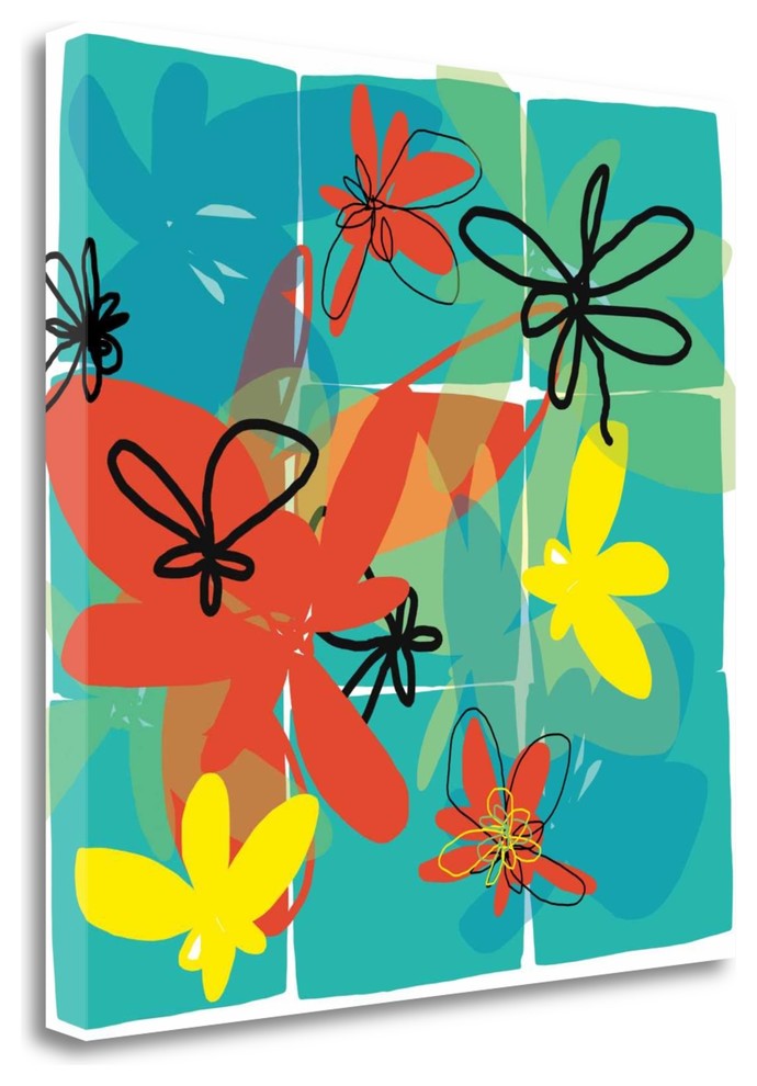 "Pop Goes Space One" By Jan Weiss, Giclee Print on Gallery Wrap Canvas