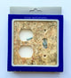 Scabos Travertine Toggle Duplex Switch Wall Plate / Switch Plate / Cover - Honed