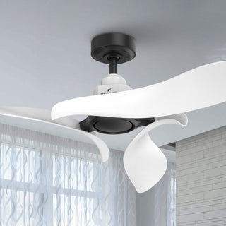 54 in. Indoor White Modern Ceiling Fan without Light