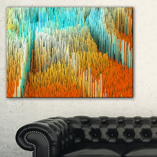 "Macro Render Structure, Yellow and Orange" Canvas Print, 32"x16"