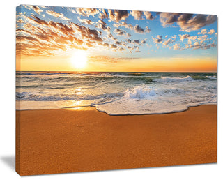 "Incredible Seashore Under Cloudy Sky" Seashore Wall Art, 20"x12"