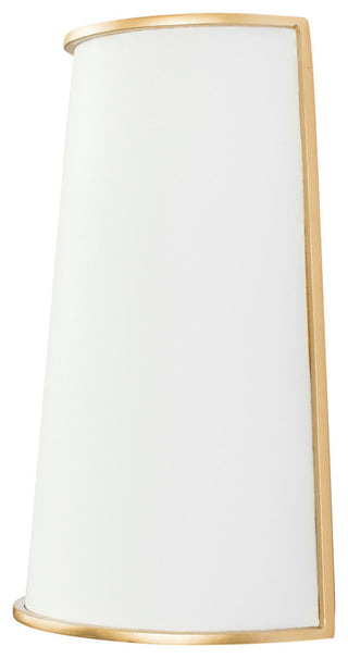 Coco 2-Lt  Sconce - Matte White/French Gold