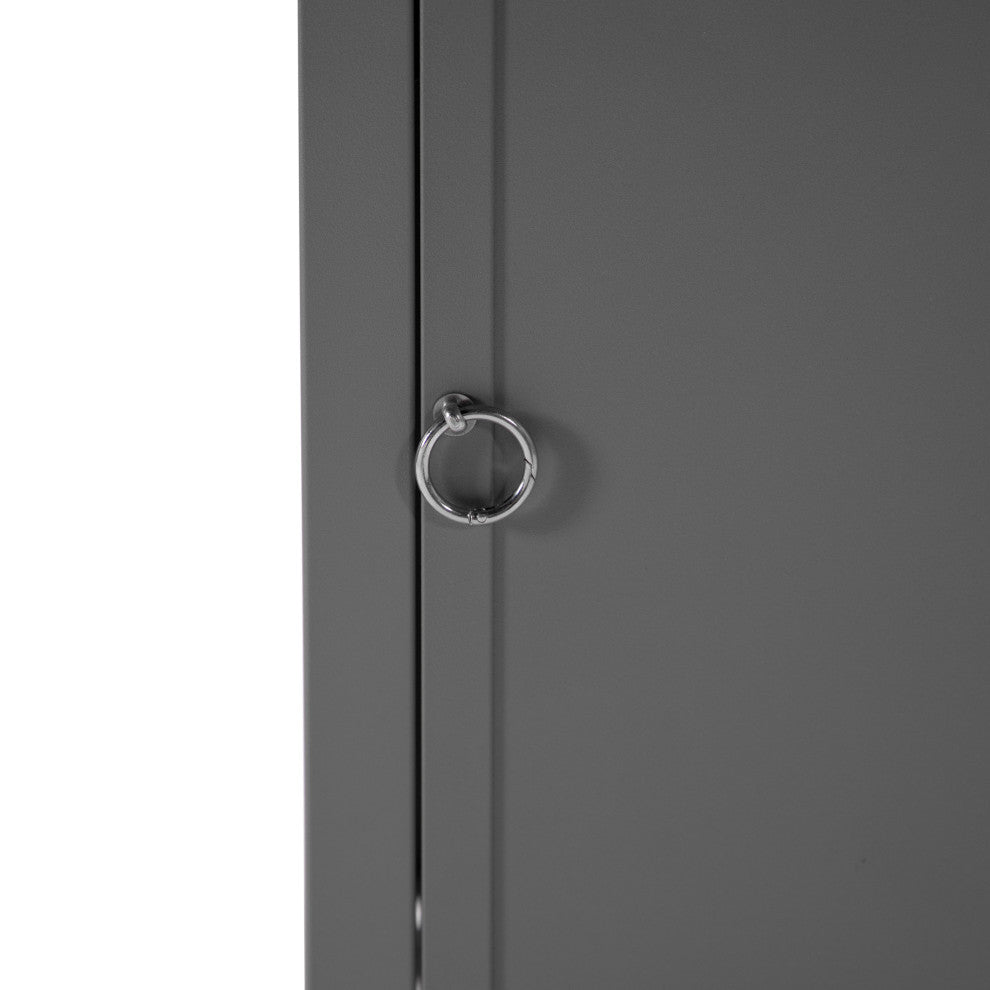 LeisureMod Walbrooke Patio Square Tank Holder, Gray