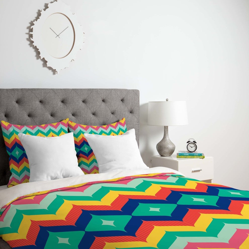 Deny Designs Juliana Curi Chevron 5 Duvet Cover - Lightweight