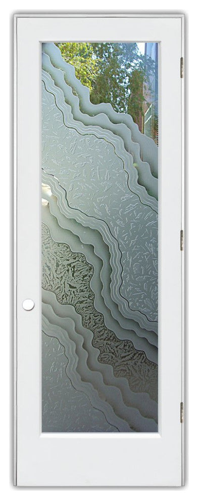 Pantry Door - Metamorphosis Peak - Primed - 30" x 80" - Knob on Left - Pull Open