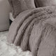 Intelligent Design Malea Shaggy Fur Duvet Cover Set, Grey