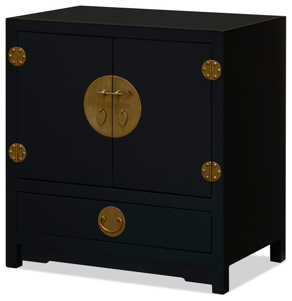 Matte Black Elmwood Ming Vanity Cabinet, With Bowl and Faucet