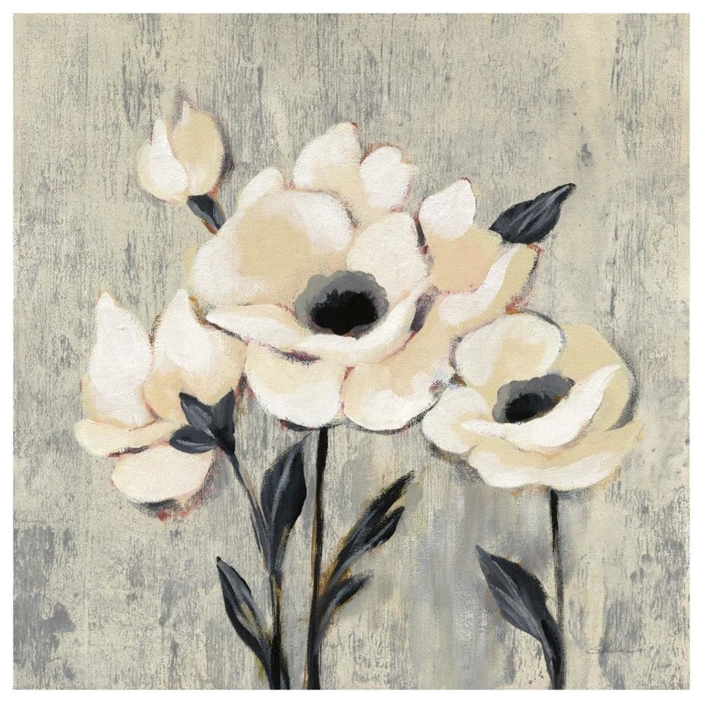 "Graphic Floral II" Digital Paper Print by Silvia Vassileva, 38"x38"