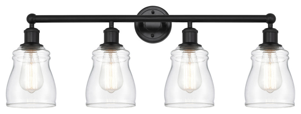 Innovations 616-4W-BK-G392 Ellery 4 Light Bath Vanity Light, Matte Black