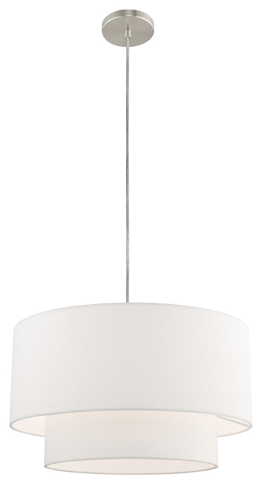 Livex Lighting Brushed Nickel 1-Light Pendant Chandelier