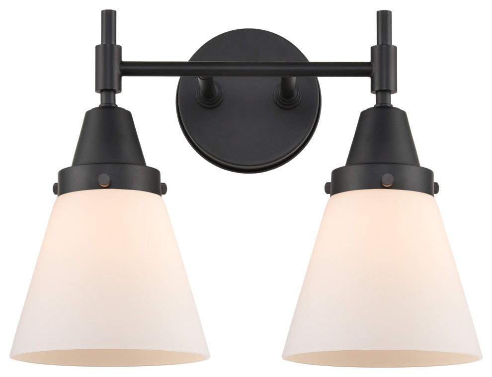 INNOVATIONS LIGHTING 447-2W-BK-G61-LED Caden 2 Light 17 inch Bath Vanity Light